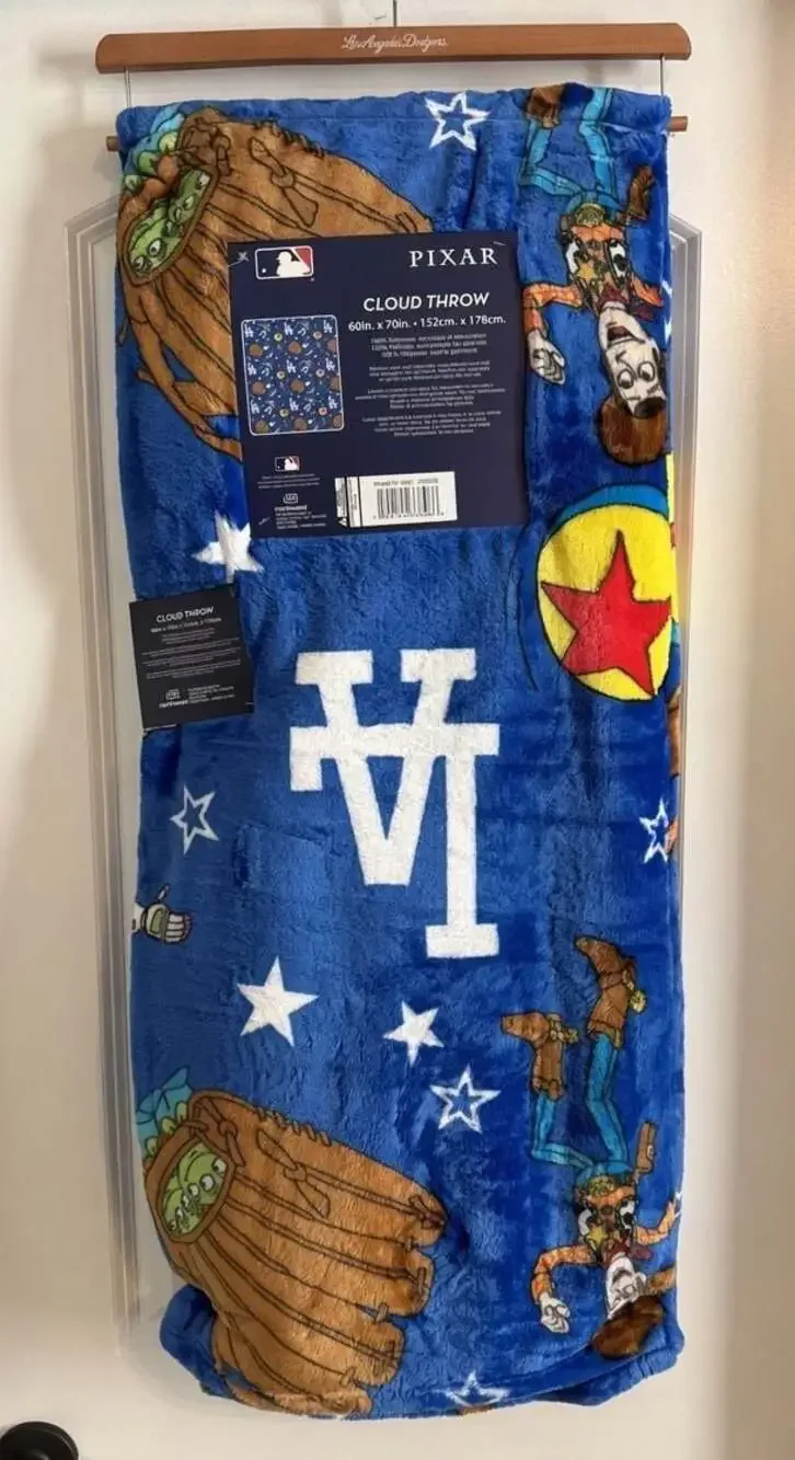 Pixar Toy Story Los Angeles Dodgers MLB Cloud Throw Blanket
